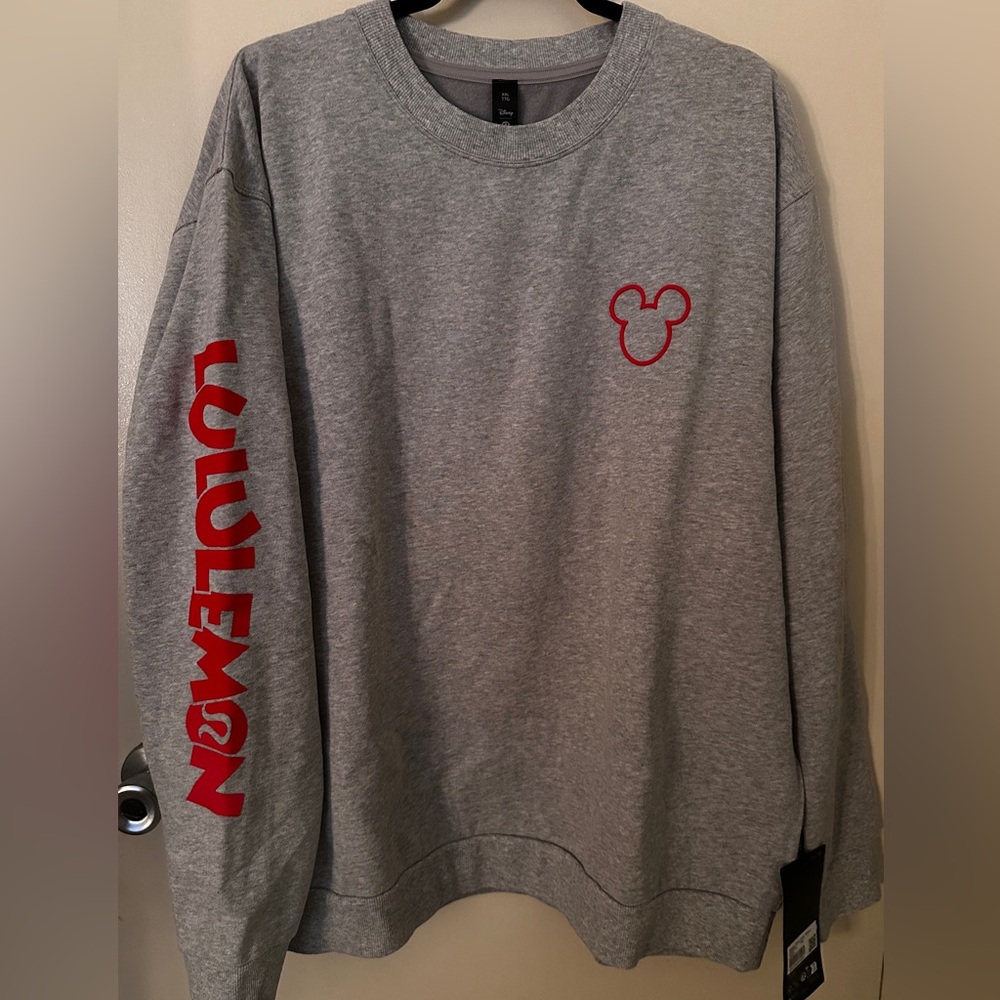 Lululemon + Disney Gray Sweatshirt with Red Logo